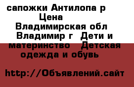 сапожки Антилопа р.27 › Цена ­ 700 - Владимирская обл., Владимир г. Дети и материнство » Детская одежда и обувь   